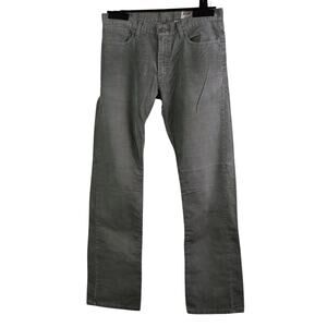 Levi's 514 Corduroy Pants Mens 34X34 Green Slim Straight Leg White Tab Classic